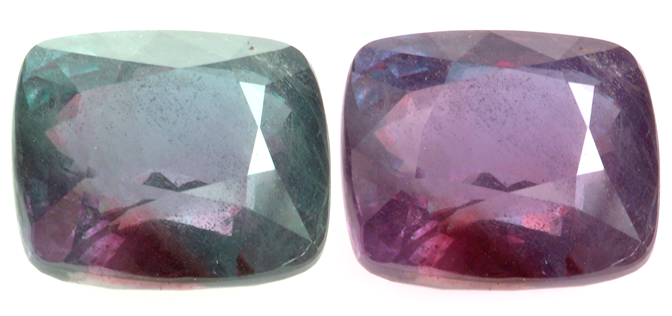 亚历山大变石 26.75ct 阶梯切工（变色效应）